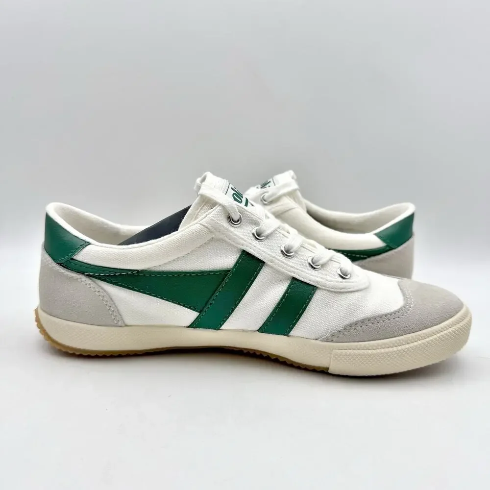 Gola Womens Badminton Sneakers EU 38 US 7 White Green Canvas Suede EUC